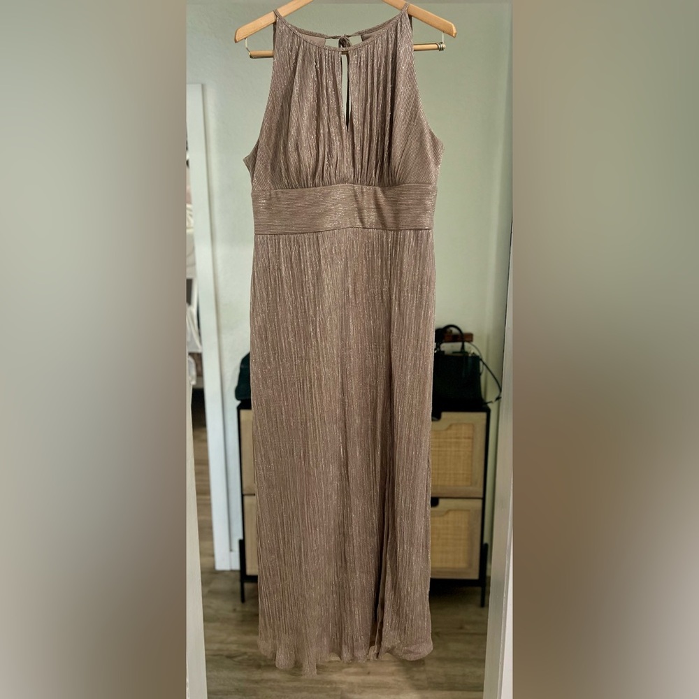 Elegant Brown Pleated Skirt